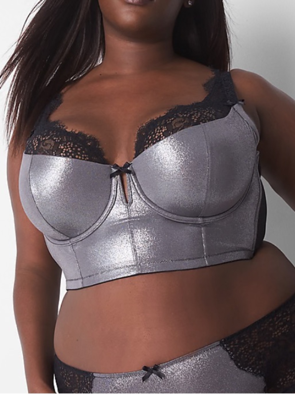 Lane Bryant Cacique Comfort Bliss Lightly Lined Balconette Bra 40D Metallic NWT